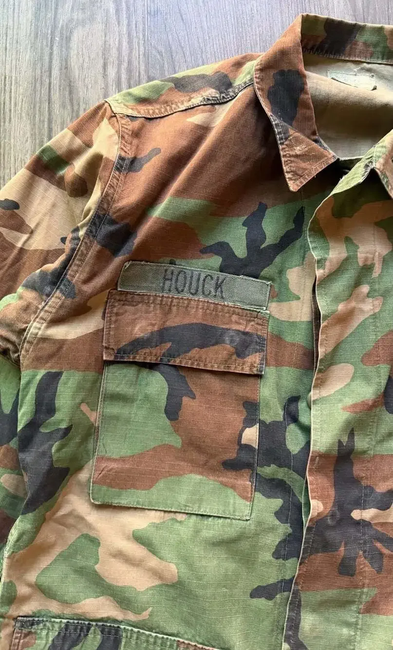 Vintage U.S. Army Woodland Camo BDU Combat Coat Jacket Small-Regular